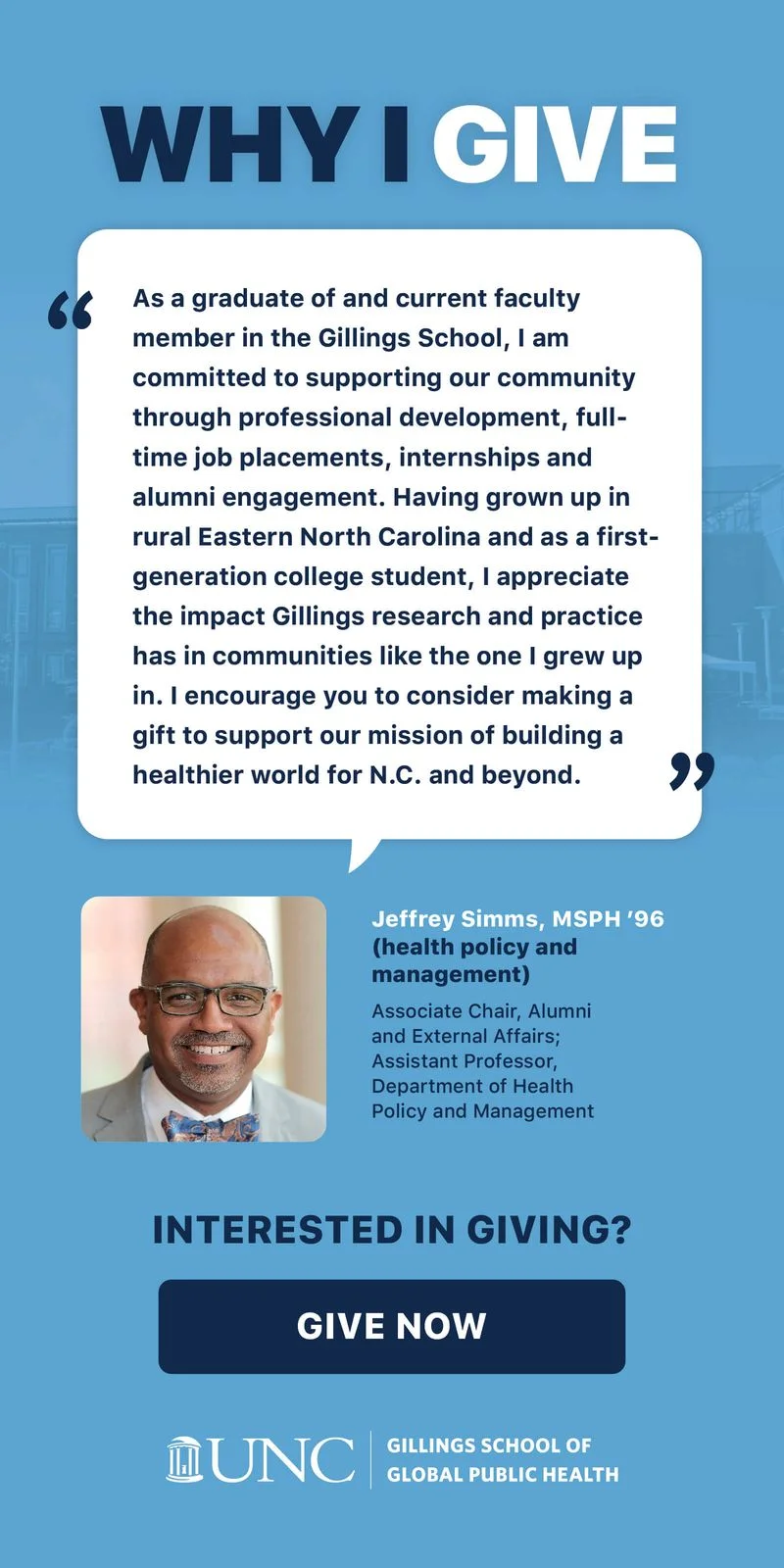 Support UNC Gillings School of Global Public Health